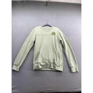 Alo Yoga Sweatshirt Mens Medium Sage Green Summit Gym Patch Crew Made in USA